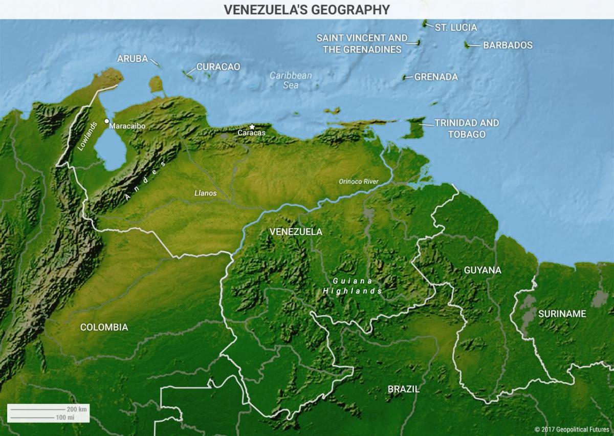 mapa da venezuela geografia