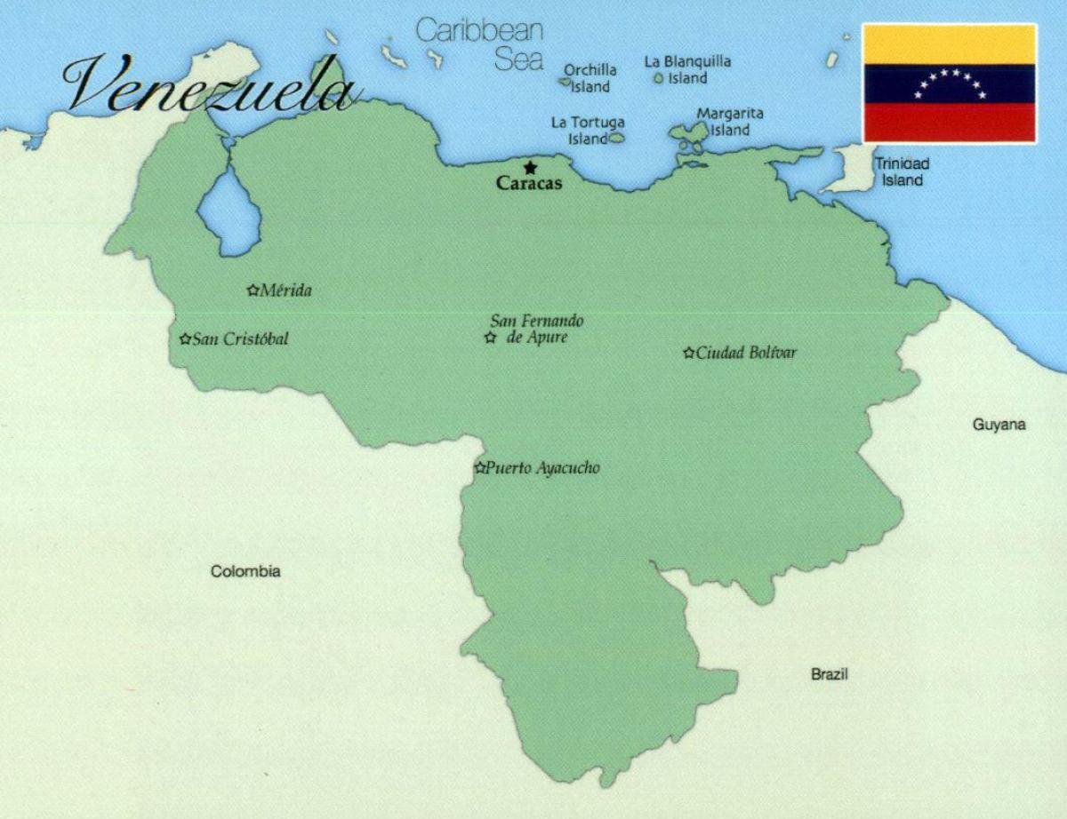 mapa da venezuela com cidades