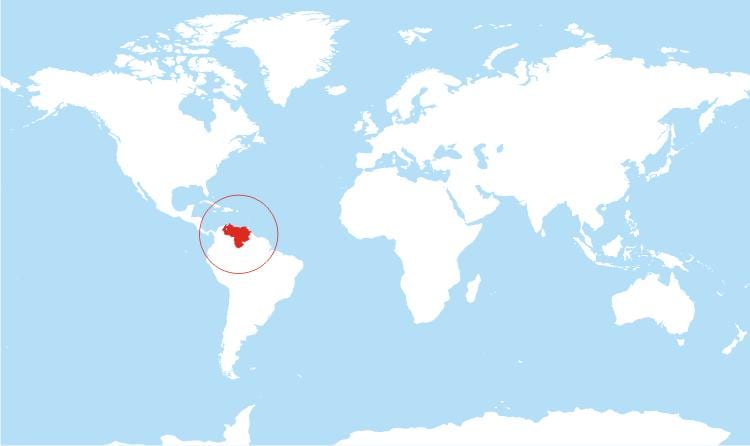mapa da venezuela localização no mundo