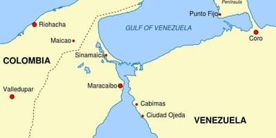Mapa do golfo da venezuela