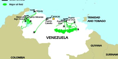 Venezuela reservas de petróleo mapa