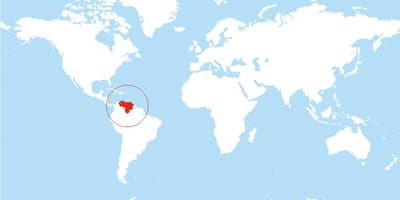 Mapa da venezuela localização no mundo