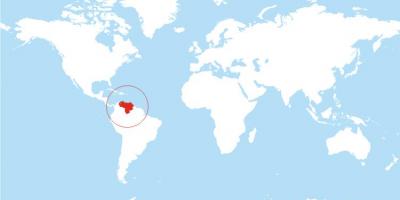 Mapa da venezuela localização no mundo