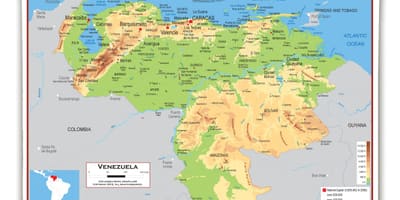 Mapa da venezuela elevação