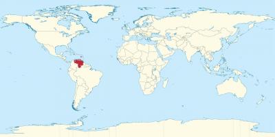Venezuela no mapa do mundo